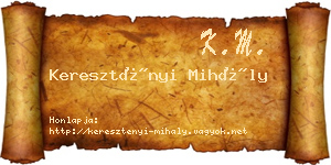 Keresztényi Mihály névjegykártya