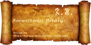 Keresztényi Mihály névjegykártya